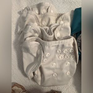 White Diaper Covers - Green Mountain Diapers - GMD - Cloth-eez - Size 1